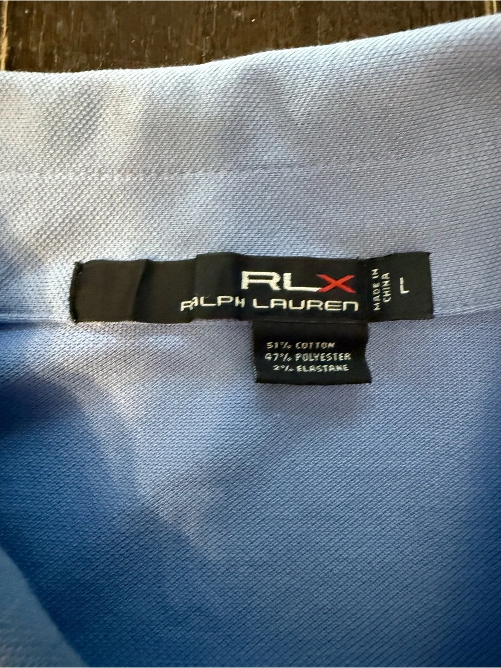 RLX Ralph Lauren Sea Island Polo Shirt Men L Light Blue Golf Stretch Performance